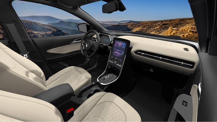 Lộ diện chi tiết nội thất xe điện Vinfast VF E34 ảnh 4