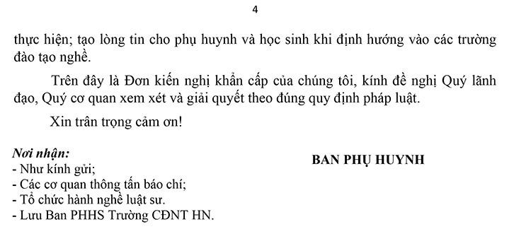 Phụ huynh học sinh trường Cao đẳng Nghệ thuật Hà Nội kêu cứu ảnh 4