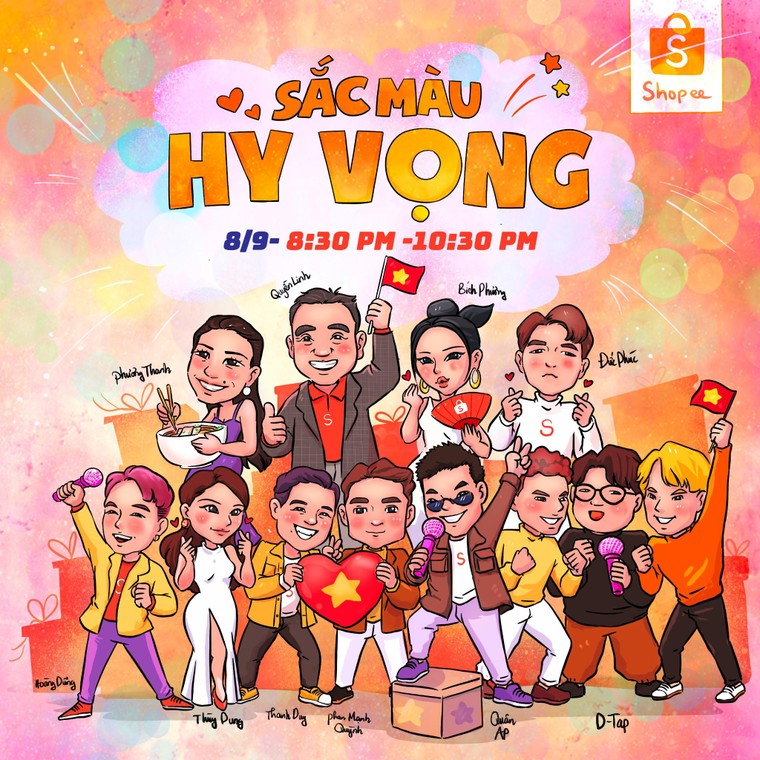 'Vững niềm tin - Trọn hy vọng' cùng dàn nghệ sĩ Việt trong sự kiện 'Sắc màu hy vọng' của Shopee ảnh 1