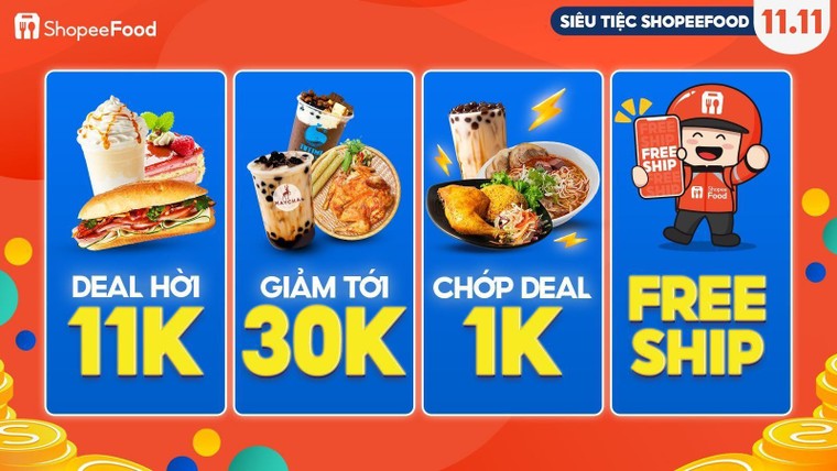 Khởi động mùa lễ hội cuối năm với sự kiện 11.11 - ShopeeFood Siêu tiệc ảnh 1