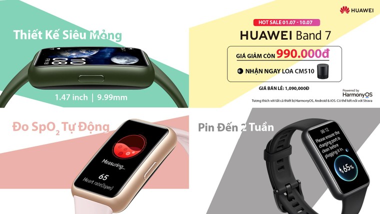  Huawei Band 7, thiết kế siêu mỏng, quản lý sức khỏe chủ động, pin liên tục 2 tuần ảnh 6