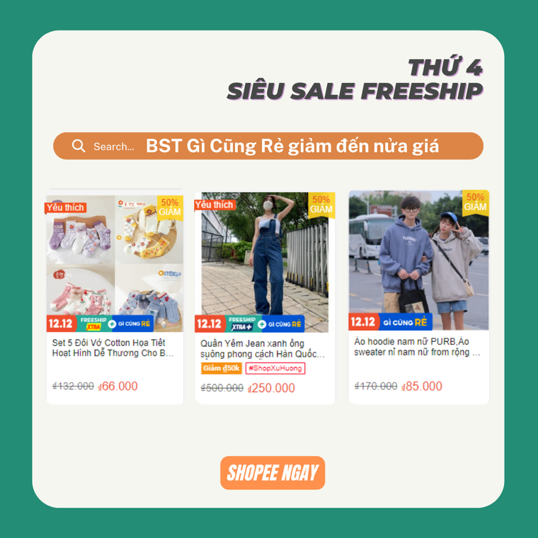 Shopee sale đậm kèm miễn phí vận chuyển mỗi thứ 4 hàng tuần, nhanh tay truy cập để săn sale ảnh 4