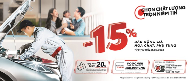 Toyota Việt Nam triển khai chương trình khuyến mãi dịch vụ 'Tri ân khách hàng - muôn vàn ưu đãi' ảnh 1