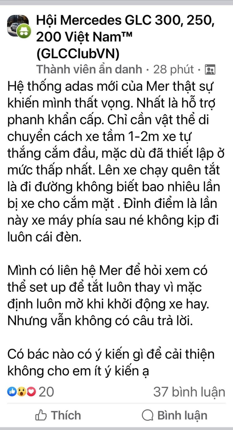 Khách hàng phàn nàn vì tính năng an toàn trên Mercedes ảnh 2