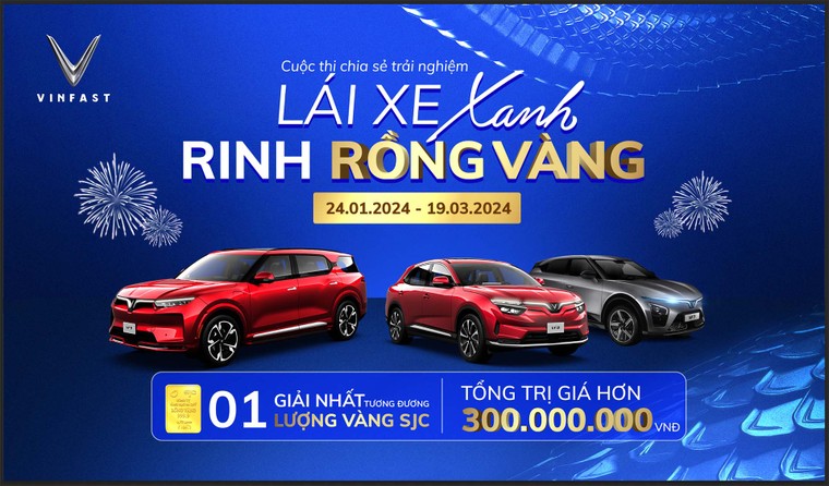 Khởi động cuộc thi “Lái xe xanh - Rinh rồng vàng”, VinFast tìm chủ nhân giải thưởng vàng ròng ảnh 1