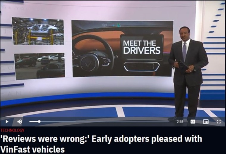 Đài truyền hình Mỹ bất ngờ với sức hút của xe điện VinFast ảnh 1
