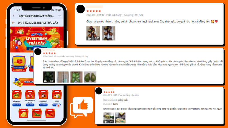 Xem nông dân livestream ngay tại vườn, trải nghiệm chốt đơn trái cây trên Shopee ảnh 2