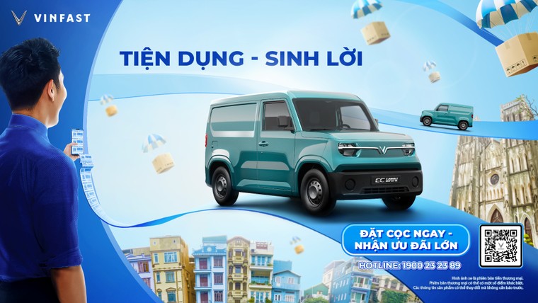 Nhận ngay 10 triệu đồng khi đặt cọc sớm xe điện chở hàng VinFast EC Van ảnh 1