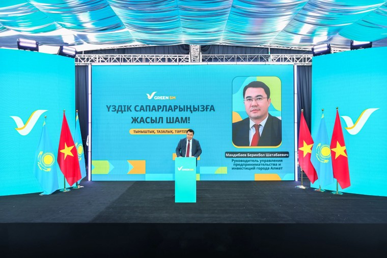 Green SM chính thức ra mắt dịch vụ gọi xe thuần điện tại Kazakhstan ảnh 1
