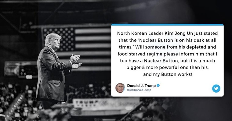 Ông Trump thách thức ‘nút hạt nhân’ của Chủ tịch Kim Jong-un ảnh 1
