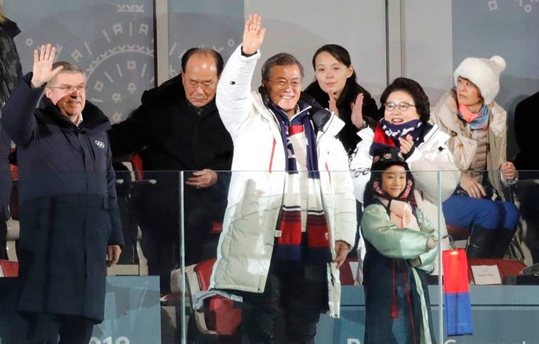 Chùm ảnh ấn tượng về lễ khai mạc Thế vận hội Hàn Quốc 2018 ảnh 5