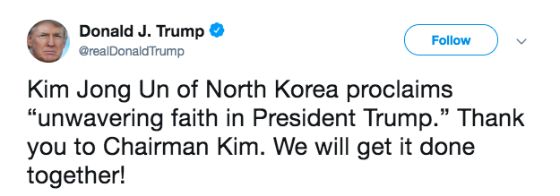 Donald Trump cảm ơn Kim Jong-un, khẳng định Mỹ -Triều cùng thực hiện phi hạt nhân ảnh 1