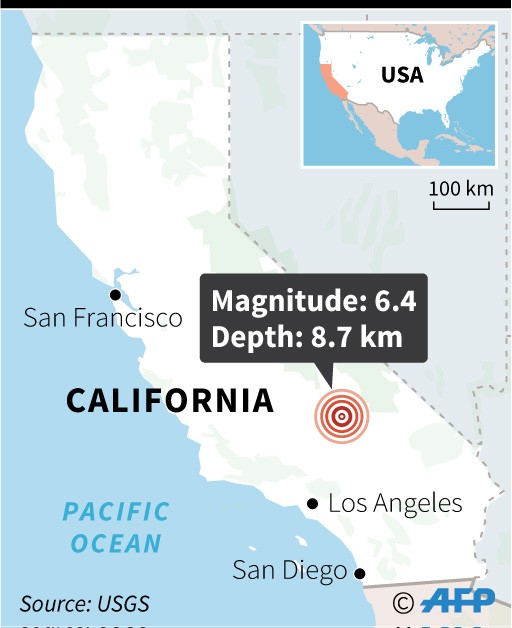 California rung chuyển bởi trận động đất mạnh nhất trong hai thập kỷ ảnh 2