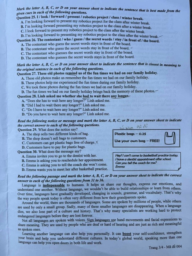 Hà Nội: Đề thi Tiếng Anh vừa sức, thí sinh kết thúc ngày thi đầu nhẹ nhàng ảnh 3