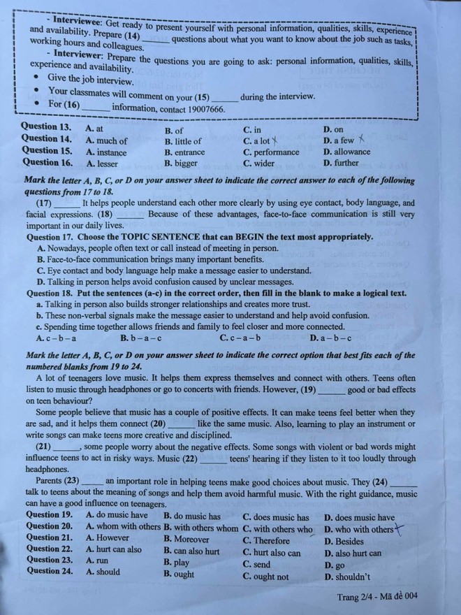 Hà Nội: Đề thi Tiếng Anh vừa sức, thí sinh kết thúc ngày thi đầu nhẹ nhàng ảnh 2