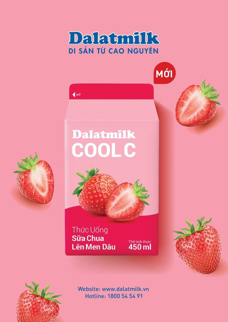 Dalatmilk ra mắt Thức uống sữa chua lên men Dâu Dalatmilk Cool C, mang trải nghiệm thanh mát từ cao nguyên đến người tiêu dùng Việt ảnh 1