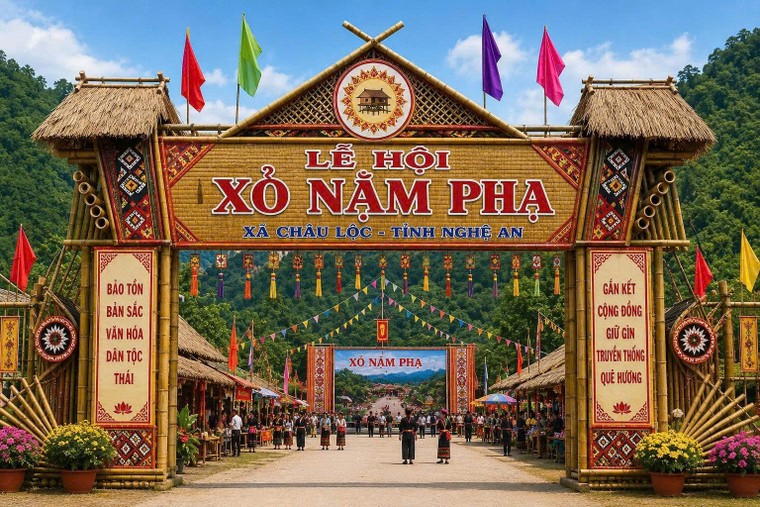 Châu Lộc phục dựng Lễ hội Cầu mưa Xỏ Nặm Phạ ảnh 8