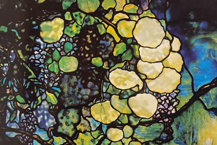 Hoa cẩm tú cầu tuyết ngọt ngào trong ánh đèn kính màu Tiffany ảnh 2