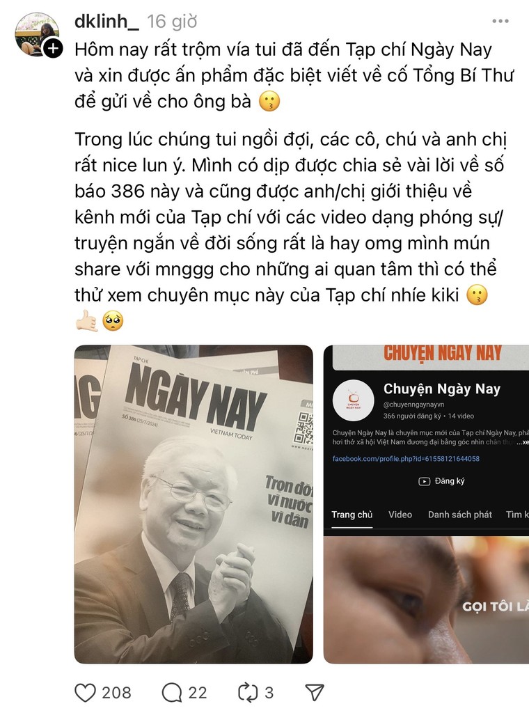 Tạp chí Ngày Nay số 386 "gây bão" trên Threads ảnh 3