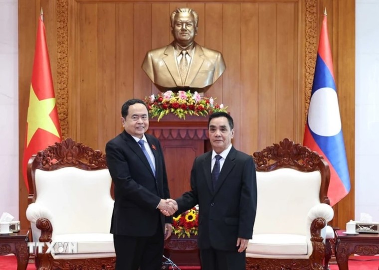 Chủ tịch Quốc hội Trần Thanh Mẫn gặp lãnh đạo, nguyên lãnh đạo của Lào ảnh 1