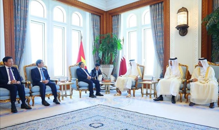 Thủ tướng Phạm Minh Chính hội kiến Quốc vương Qatar ảnh 1