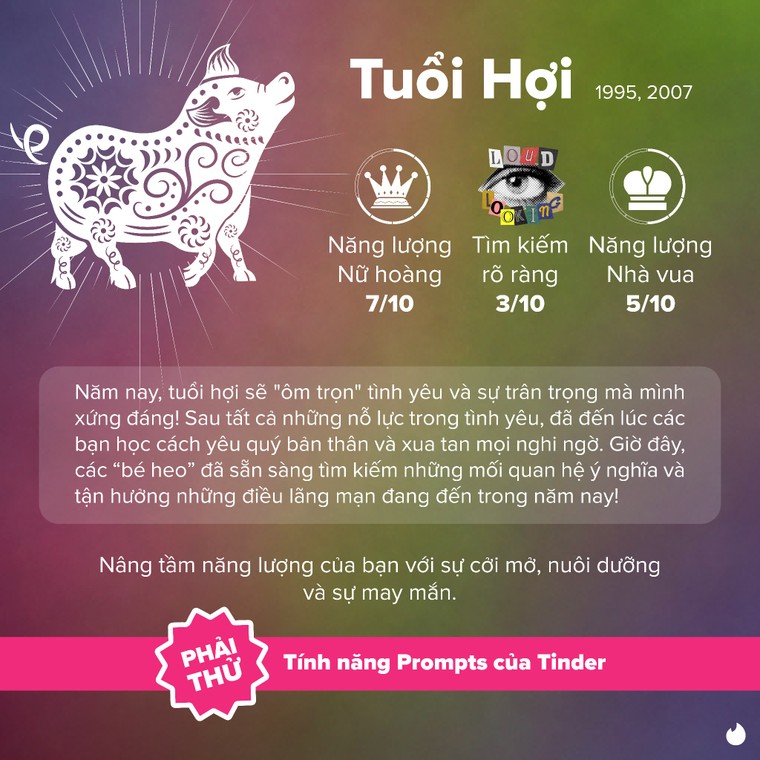 Tinder tung bí kíp trường năng lượng thăng hoa, giúp đường tình duyên của hội độc thân "đỉnh nóc, kịch trần" Tết Ất Tỵ ảnh 7