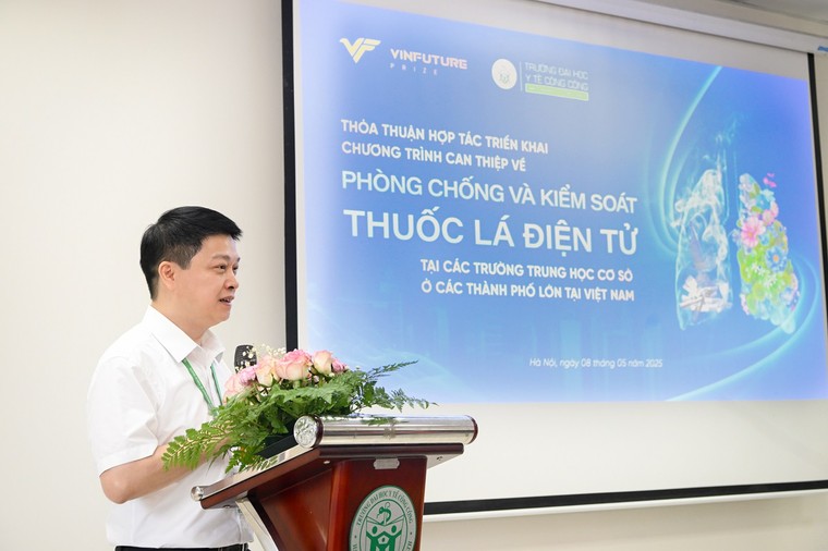 Trường Đại học Y tế Công cộng và Quỹ VinFuture hợp tác phòng chống - kiểm soát thuốc lá điện tử học đường ảnh 1