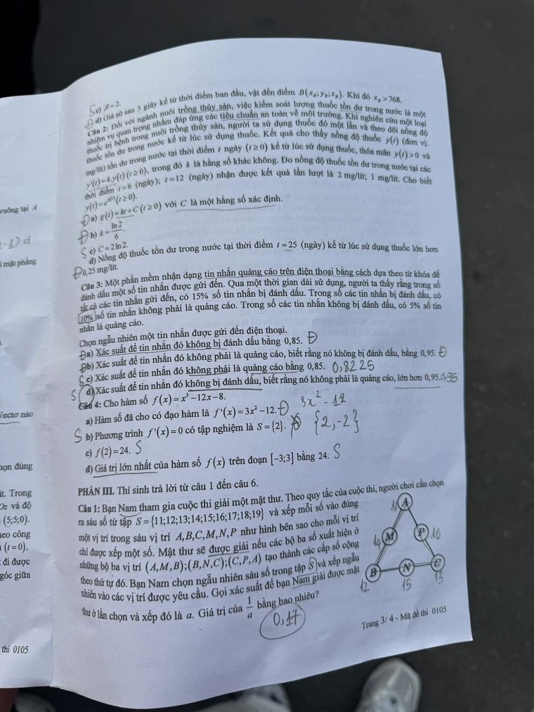 Đề thi môn Toán Kỳ thi Tốt nghiệp THPT năm 2025 ảnh 15