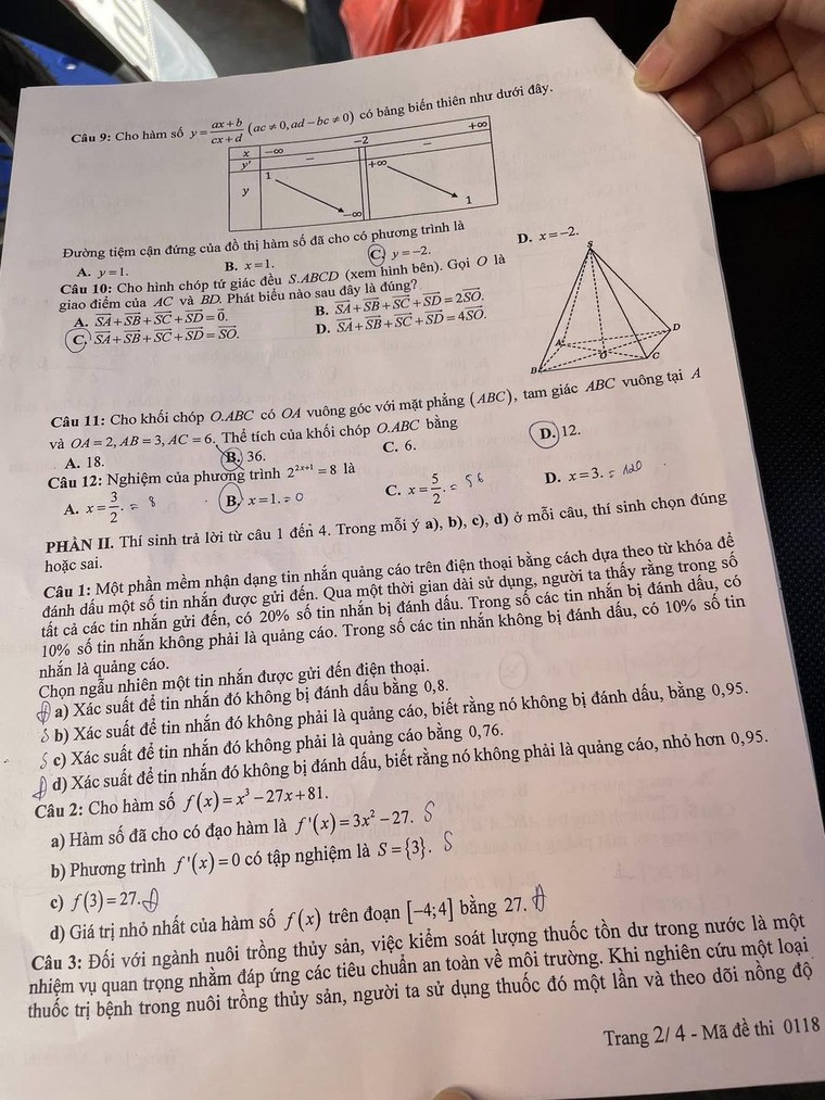 Đề thi môn Toán Kỳ thi Tốt nghiệp THPT năm 2025 ảnh 10