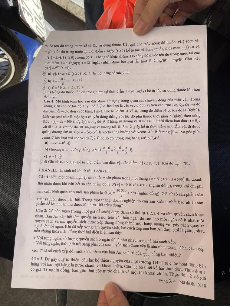 Đề thi môn Toán Kỳ thi Tốt nghiệp THPT năm 2025 ảnh 11