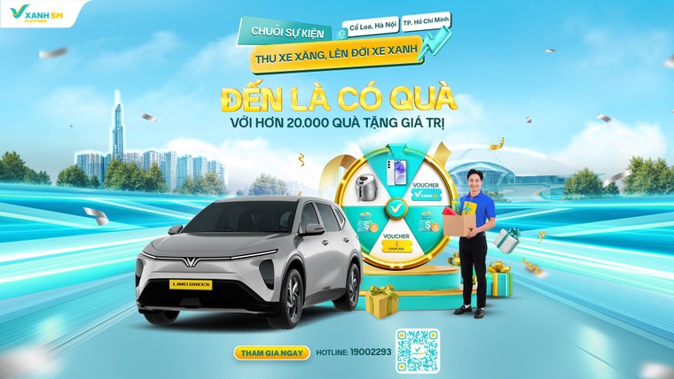 “Ngày hội Xanh – Thu xe xăng, lên đời xe Xanh”: Cơ hội vàng cho tài xế lên đời xe điện cùng GSM và GF ảnh 1