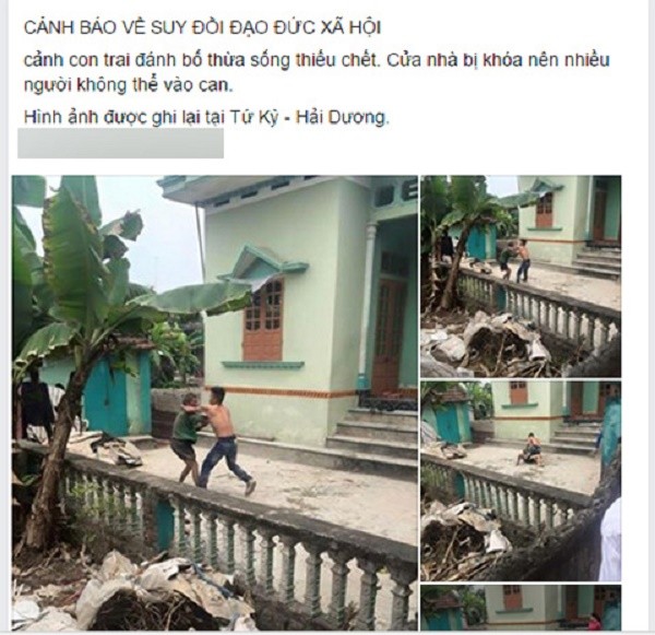 Sự thật về vụ con đánh cha ở Hải Dương 'gây bão' trên mạng xã hội ảnh 1