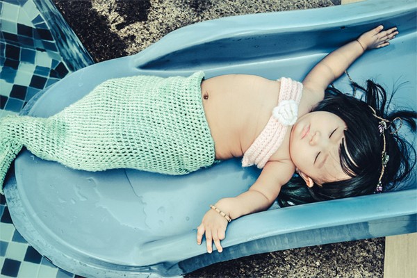 Dân mạng sôi sục với 'tiểu mỹ nhân ngư bụng bự' cực đáng yêu ảnh 4