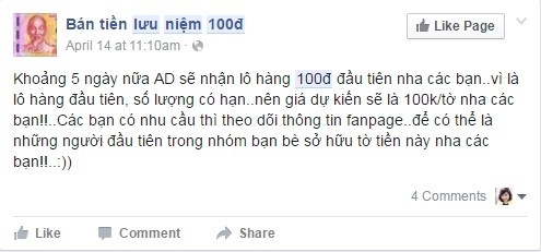 Vừa phát hành tiền lưu niệm 100 đồng, “chợ đen” đã nhan nhản? ảnh 2