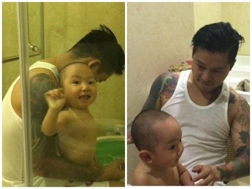 Những ông bố chăm con khéo nhất showbiz Việt ảnh 8
