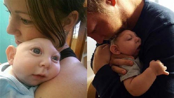 Loạt ảnh đón giáng sinh cực yêu của cậu bé có nửa hộp sọ ảnh 1