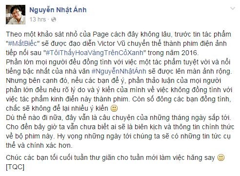 ‘Mắt biếc’ của Nguyễn Nhật Ánh sắp được chuyển thể thành phim? ảnh 3