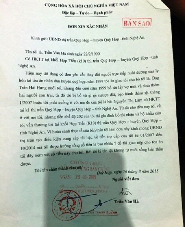 Con khuyết tật rạch tay lấy máu viết thư xin ở với mẹ vì cha hành hạ ảnh 2