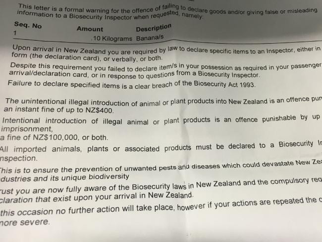 Một phụ nữ bị phạt 6 triệu đồng vì lỡ.. mang chuối vào New Zealand ảnh 2