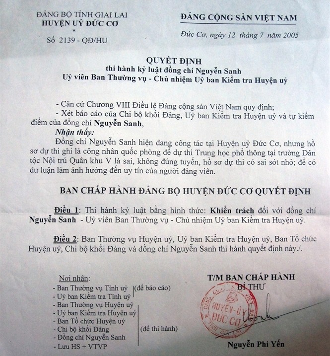 GĐ học xong cấp 3 mới học cấp 2 xuống làm Phó ban Dân vận huyện ảnh 2