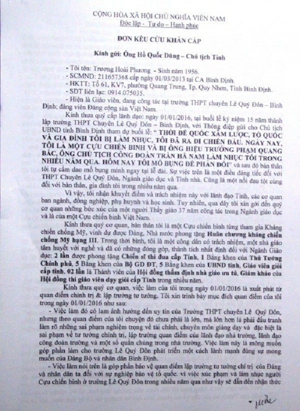 Bình Định: Sự thật vụ thầy giáo định mổ bụng ở lễ kỷ niệm trường ảnh 2