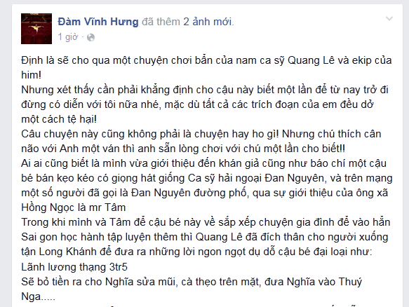 Tranh cãi trên facebook: Méo mó hình ảnh nghệ sĩ trong mắt fan ảnh 1