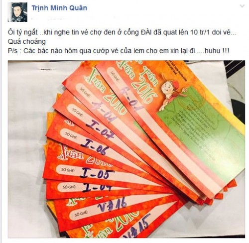 Thực hư thông tin 10 triệu đồng/1 cặp vé xem Táo Quân 2016 ảnh 1