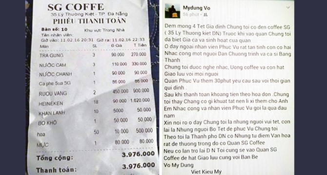Chủ hóa đơn cafe 4 triệu đồng bức xúc vì thông tin sai lệch ảnh 2