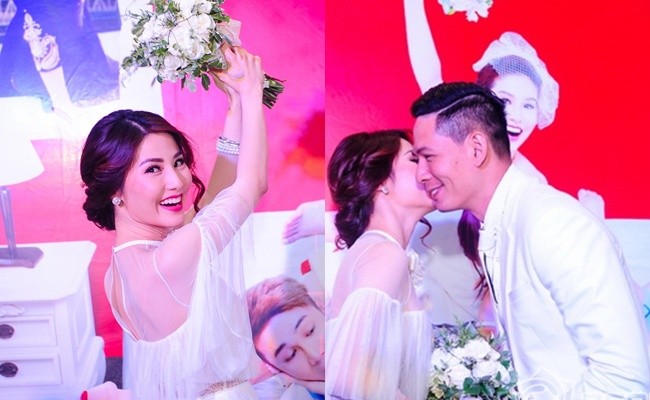 Bà xã Bình Minh vui vẻ đến dự 'đám cưới' của chồng và Diễm My 9X ảnh 3