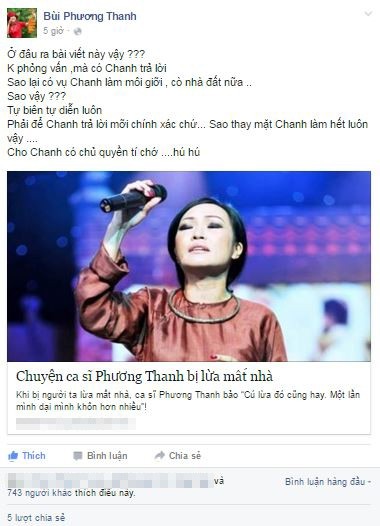 Phương Thanh bức xúc vì tin đồn gặp tai nạn và lừa mất nhà ảnh 3