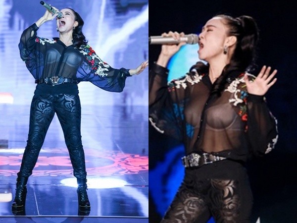 Thu Minh xin lỗi vì diện áo xuyên thấu lộ nội y ở Bài hát tôi yêu ảnh 1