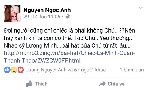 Nghệ sĩ Việt tiếc thương nhạc sĩ Lương Minh ảnh 5