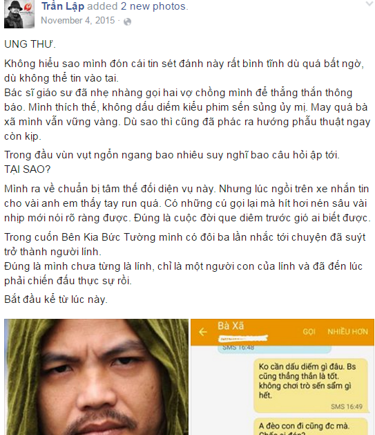 Nhìn lại nụ cười Trần Lập trong chặng đường 'chiến đấu' ung thư ảnh 2