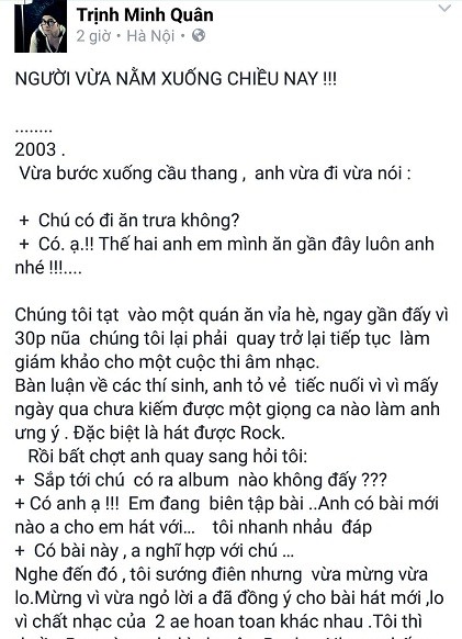 Bạn bè Trần Lập: Kẻ rơi lệ viết tâm thư, người ôn lại kỷ niệm ảnh 2